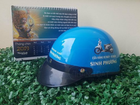 mũ bảo hiểm in quảng cáo